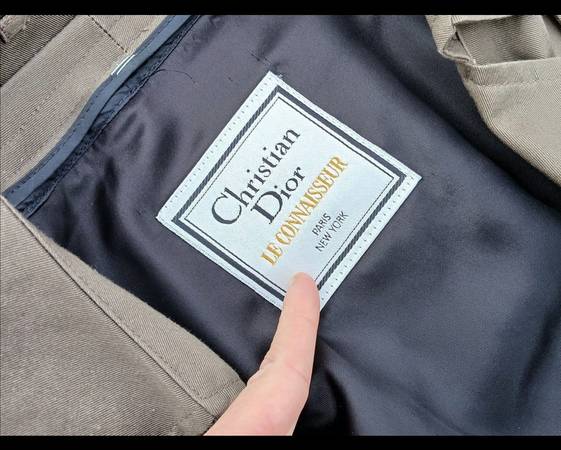 VTG Vintage 90's Christian Dior Coat Trench - Adult Men's SZ Size 40 1