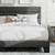 Full Size Platform Bed Frame with Upholstered Fabric Headboard, Grey Upholstered 6 thumbnail