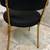 Chair with gold trim and black textured fabric 3 thumbnail