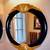 Beautiful Nostalgic Round Mirror, Black with Gold Trim 2 thumbnail
