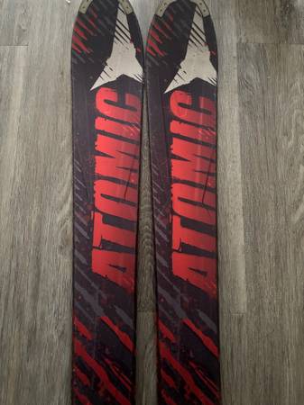 Adult Atomic Nomad Smoke Skis with Adjustable Track Bindings