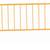 Steel Crowd Control Barrier, 102"L x 40"H x 1-1/4"D, Yellow 2 thumbnail