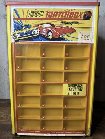 1970 matchbox superfast display case RARE 1