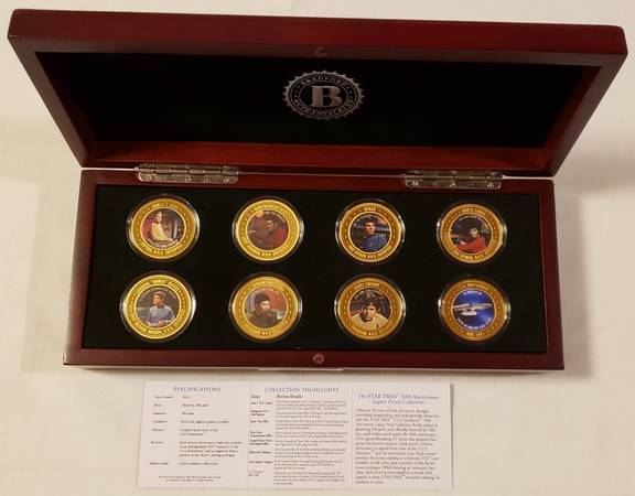 2016 Star Trek 50th Ann. Legacy 24K Gold-plated Proof Collection (8) 1