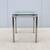 1980's Custom Made Brushed Stainless Steel & Clear Glass Side Table 13 thumbnail
