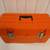 Vintage Home Depot 19" Homer Toolbox Medium w/Tray Metal Clasps Orange 12 thumbnail