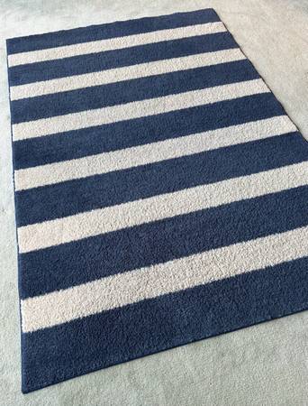 4' x 6' Rectangle Rug-Navy/Ivory 1