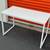 (2+ in stock) Basic modern white frame metal Legs wood top desk basic 2 thumbnail