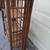 32" VINTAGE TORTOISESHELL RATTAN FOLDING ETAGERE, BOOKSHELF or DISPLAY 6 thumbnail