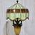 Vtg. Floor Lamp With Older Vintage 16 Panel Slag Glass Shade 2 thumbnail