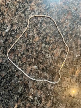 Sterling silver rope necklace. 1
