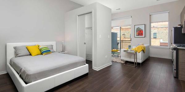 Heart of West Loop Convertible Jr 1 Bedroom- W/D, Gym, Rooftop Deck 1