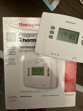 Honeywell programmable thermostat; 5-2day programming 1
