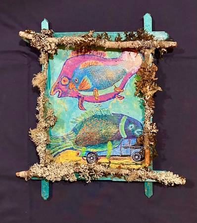 Big Fish, mixed media 1