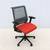 Steelcase Think Ergonomic Executive Desk Chair in Mesh and Red Fabric 1 thumbnail