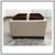 Plantation Home Leather Ottoman + Two Trays 5 thumbnail
