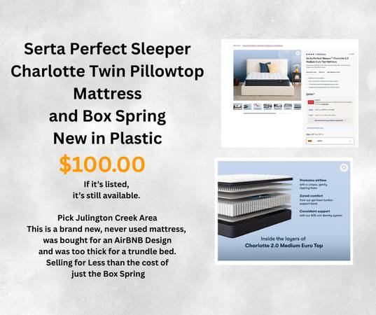 Twin Mattress New in Plastic Includes Box Spring 1