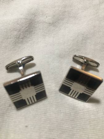 Vintage mens square cuff link collectibles 1