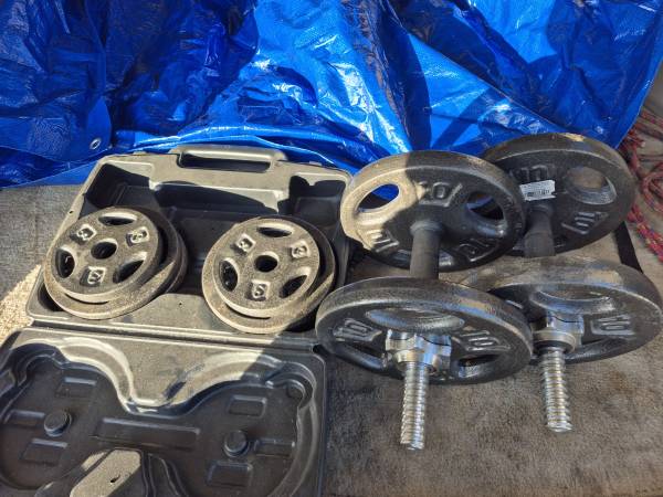 40lbs dumbells  WEIGHTS 1