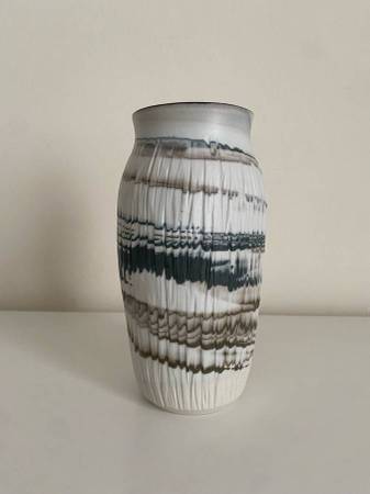 Jennifer Cherpock Signed Marbled Porcelain Vase — Serenity Ceramics 1