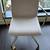 Small Modern Office Swivel Chair with Brass Frame (Cream Color) 1 thumbnail