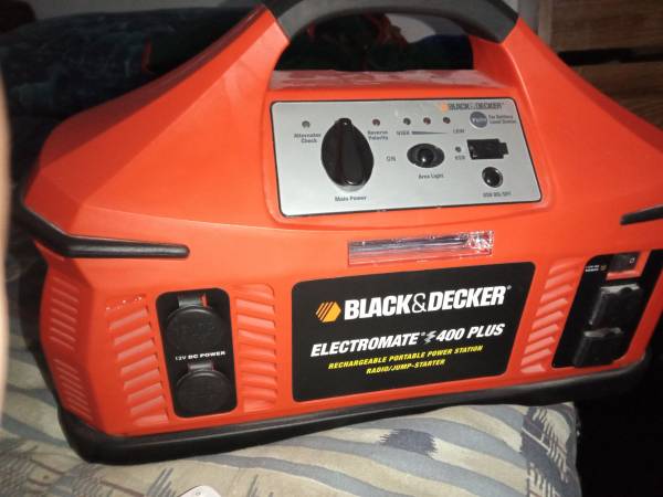 Black and Decker rechargeable portable power station radio / jump starter -  tools - by owner - sale - craigslist