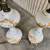 pair (2) vintage milk glass LAMPS lamp gold Hollywood Regency 9 thumbnail