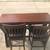 Counter Height Expandable Wood Pub Table with 2 Upholstered Chairs 5 thumbnail