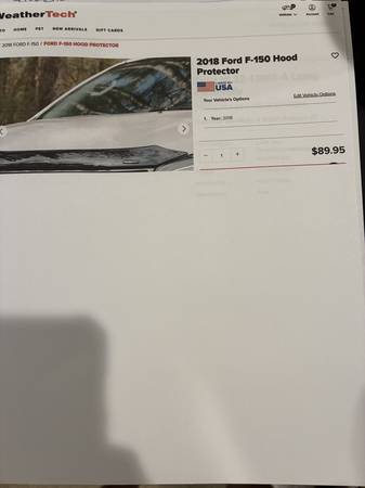 WeatherTech hood protector 1