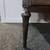 Walnut Antique Victorian Wide Chair Red and Black Damascus Pattern 8 thumbnail