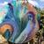 Abstract, Mod ELAN VITAL ORIGINAL PAINTING  27" Circle 3 thumbnail
