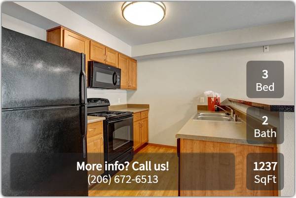 $3,340 / 3br - 1237ft2 - Wonderful 1237 sqft, 3 bed, 2 bath floorplan in Shoreline (Shoreline - Shoreline Park and Ride)63814837677443121