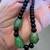 Oak9 adjustable green chalcedony and black onyx beaded macramé bracelet 8 thumbnail