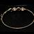 10K Yellow Solid Gold Soft Flex Bangle Bracelet with Genuine Pearl and Tanzanite 3 thumbnail