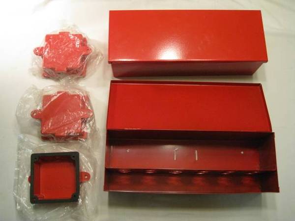 Fire Sprinkler Equipment 12 head Cabinet 2 Alarm Bell Backbox 3  New 1