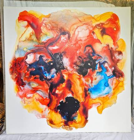 Large 36"x36" Grizzly bear canvas Giclée, great for man cave! 1