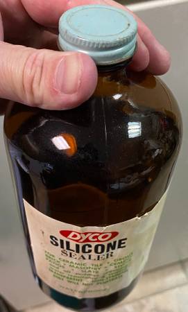 BOTELLA DE SELADOR DE SILICONA VINTAGE DYCO DE 32 ONZ, 1 CUARTO, AÑOS 1960 - $10 (Baldwin)63471464342403121