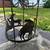 Glass top end table side table with metal base animal themed unique 5 thumbnail