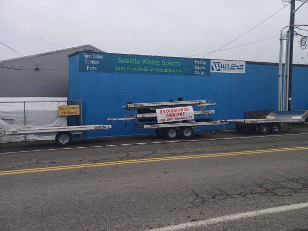 12' DBL WIDE SNOW TRAILERS.... FREE 2 SETS of SUPER CLAMPS!! 1