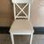 Ikea White Fabric Wooden Dining Living Room Kitchen Solid Wood Chair 2 thumbnail