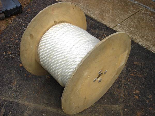1 Inch White Nylon Rope - 3 Strand Twisted - New or Unused - 300' - $325 (N. Corvallis)
