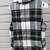 Old Navy Plaid white/black small warm sleeveless vest jacket 2 thumbnail