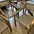 4- indoor /outdoor Teak bistro chairs with caning backs 5 thumbnail