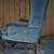 arm CHAIR Antique Victorian Blue Cushioned Vintage Furniture 13 thumbnail