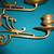 Vintage solid brass candle holders swing arm piano sconces 7 thumbnail