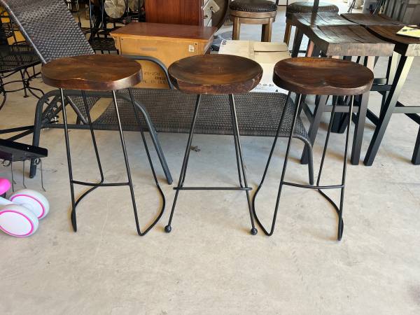 Three Saddle Barstools 1
