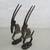 Pair Of Vtg Solid Brass Antelope/Gazelle Folk Art Figurine Sculptures 1 thumbnail