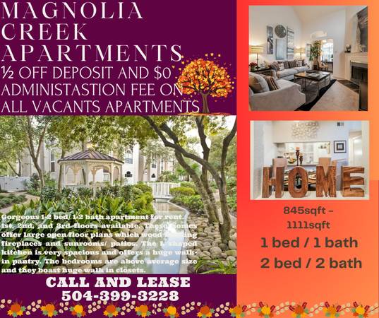 $1,240 / 1br - 845ft2 - ¡Ofertas especiales! 1/2 de descuento en depósito y $0.00 en tarifa administrativa 1 SEMANA GRATIS 1HAB 1BAÑO (River Ridge)63792145933571120