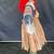 Red Masked African Medicine Man Tribal Statue 8 thumbnail