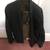 Mens 😟black Leather top gun biker coat black 1 thumbnail